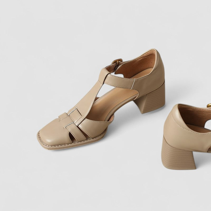 Scarlett – Sandales à talons bloc T-Strap orthopédiques