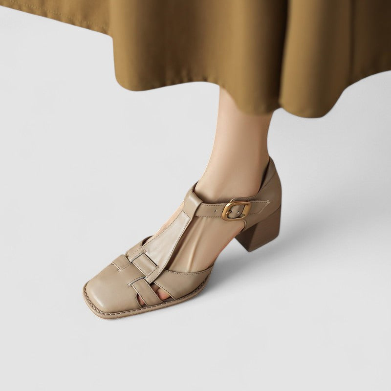 Scarlett – Sandales à talons bloc T-Strap orthopédiques