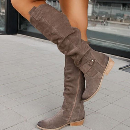Zavira | Bottes en daim élégantes et chaudes pour femmes